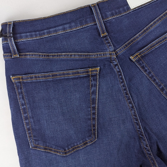 RE/DONE Jeans 90s High Rise Loose Straight Leg Button Fly Deep Faded Blue 27 NWT - Picture 11 of 15